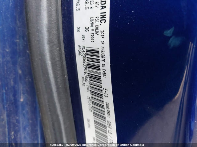 Aukcja sprzedaży 2013 Dodge Grand Caravan Se, vin: 2C4RDGBG8DR761692, numer aukcji: 40056250