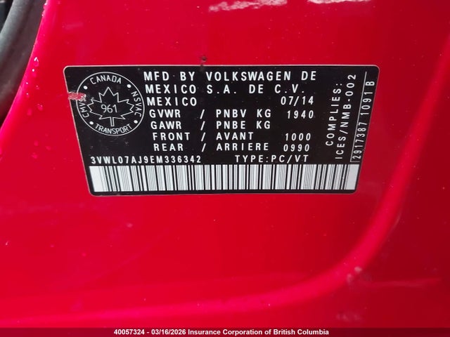 3VWL07AJ9EM336342 Volkswagen JETTA SEL