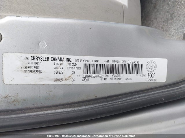 40067190 :رقم المزاد ، 2D8HN44E59R685263 vin ، 2009 Dodge Grand Caravan Se مزاد بيع