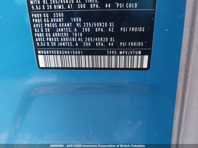 Продажа на аукционе авто 2025 Volkswagen Id Buzz First Edition, vin: WVG6YVEB0SH015091, номер лота: 40060990