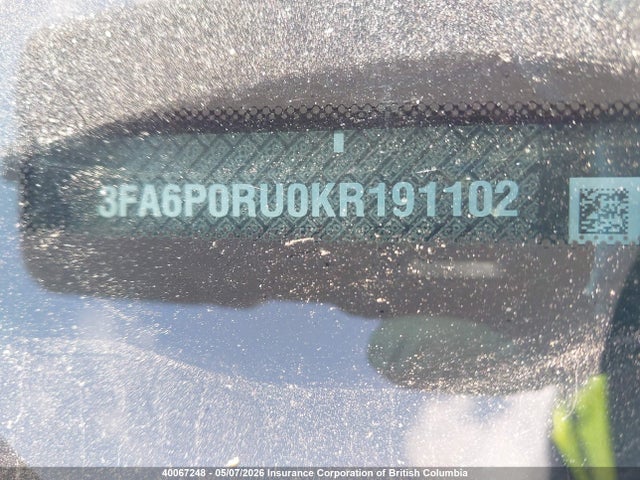 Продаж на аукціоні авто 2019 Ford Fusion Titanium, vin: 3FA6P0RU0KR191102, номер лоту: 40067248
