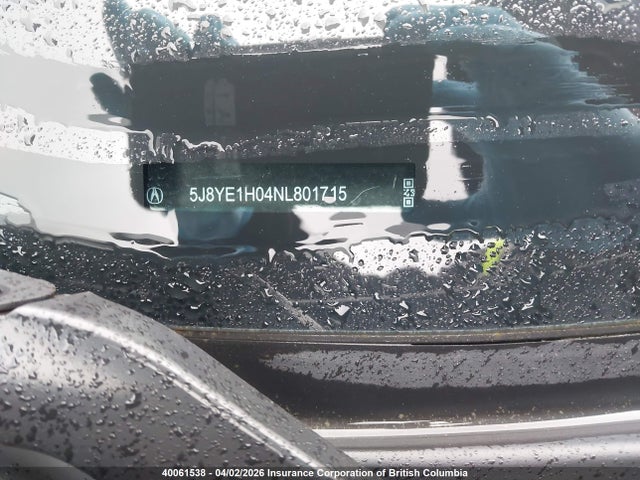 Acura MDX A-SPEC 2022 5J8YE1H04NL801715 Image 9
