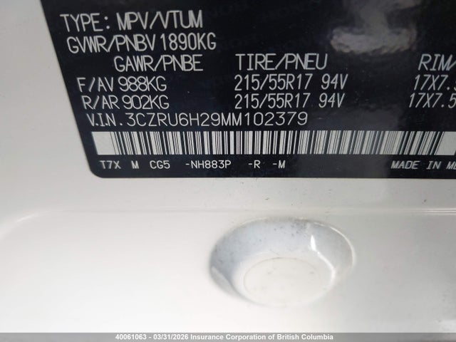 3CZRU6H29MM102379 Honda HR-V SPORT