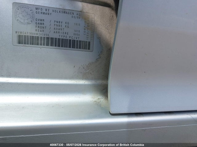 Aukcja sprzedaży 2008 Volkswagen Rabbit, vin: WVWCA71K88W283856, numer aukcji: 40067330