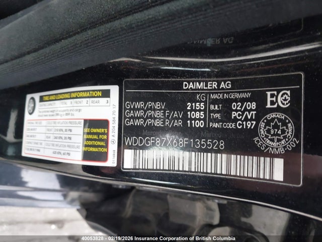 Продаж на аукціоні авто 2008 Mercedes-benz C 350 4matic, vin: WDDGF87X68F135528, номер лоту: 40053828