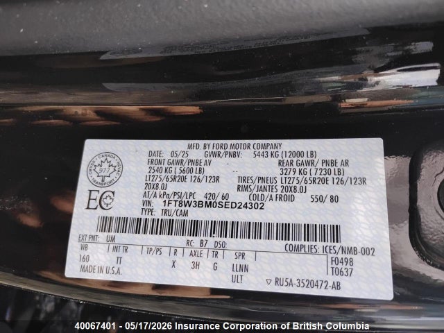 1FT8W3BM0SED24302 Ford F350