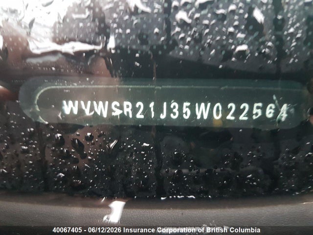 2005 Volkswagen Jetta მანქანა იყიდება აუქციონზე, vin: WVWSR21J35W022564, აუქციონის ნომერი: 40067405