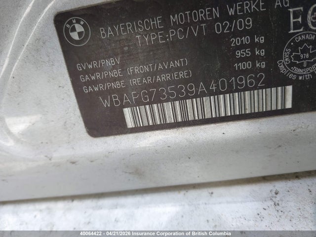 Aukcja sprzedaży 2009 Bmw 323 I, vin: WBAPG73539A401962, numer aukcji: 40064422