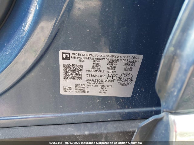 40067441 :رقم المزاد ، 3GKALZEG6TL252689 vin ، 2026 Gmc Terrain Denali Awd مزاد بيع
