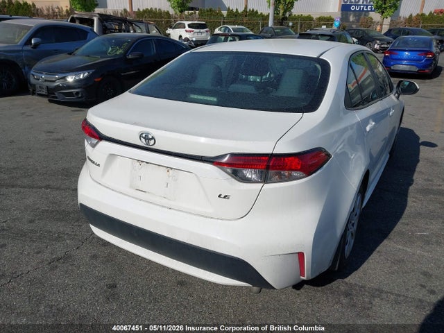 40067451 :رقم المزاد ، 5YFBPRBE4LP115907 vin ، 2020 Toyota Corolla Le مزاد بيع