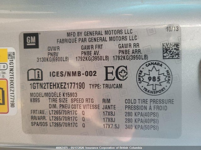 1GTN2TEHXEZ177190 GMC Sierra K1500