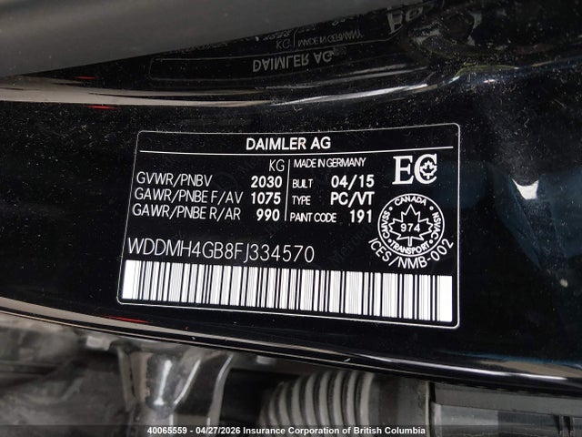 WDDMH4GB8FJ334570 Mercedes-Benz B 250 4matic