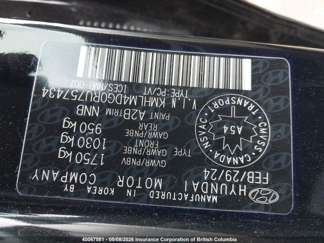 KMHLM4DG0RU757434 Hyundai Elantra Preferred W/tech Package