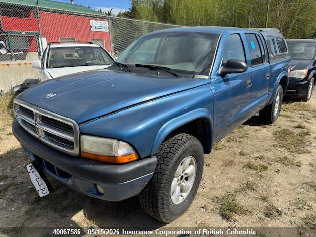 2004 Dodge Dakota Sport მანქანა იყიდება აუქციონზე, vin: 1D7HG38N34S592025, აუქციონის ნომერი: 40067586