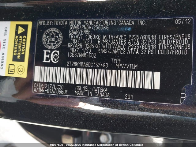 Продажа на аукционе авто 2013 Lexus Rx 350/base/f Sport, vin: 2T2BK1BA9DC157483, номер лота: 40067600