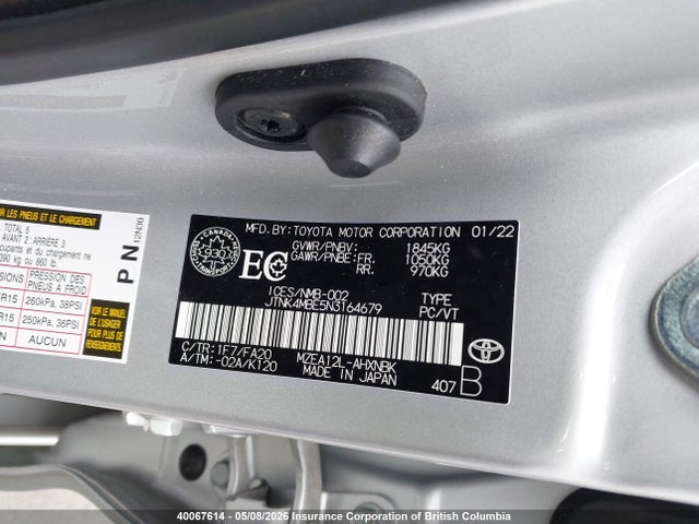 JTNK4MBE5N3164679 Toyota COROLLA SE