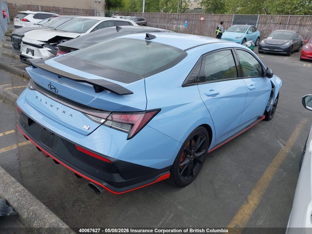 2025 Hyundai Elantra N Dct მანქანა იყიდება აუქციონზე, vin: KMHLW4DK2SU031711, აუქციონის ნომერი: 40067627