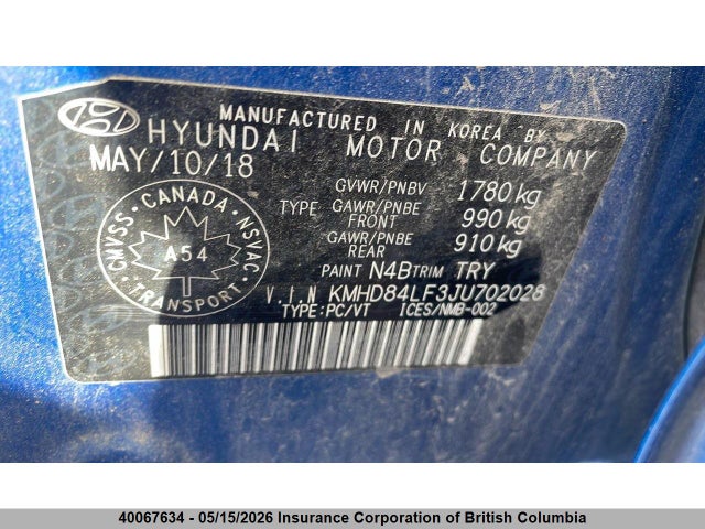 KMHD84LF3JU702028 Hyundai Elantra Sel/value/limited