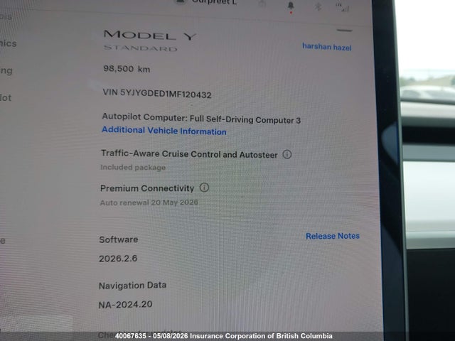 2021 Tesla Model Y მანქანა იყიდება აუქციონზე, vin: 5YJYGDED1MF120432, აუქციონის ნომერი: 40067635