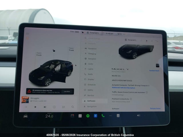 2021 Tesla Model Y მანქანა იყიდება აუქციონზე, vin: 5YJYGDED1MF120432, აუქციონის ნომერი: 40067635