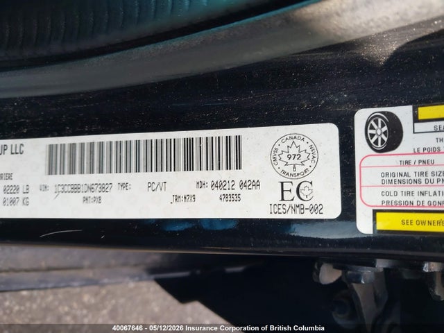 40067646 :رقم المزاد ، 1C3CCBBB1DN673827 vin ، 2013 Chrysler 200 مزاد بيع