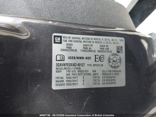 Aukcja sprzedaży 2010 Chevrolet Avalanche Lt, vin: 3GNVKFE0XAG149127, numer aukcji: 40067748