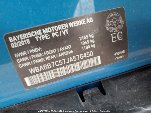 WBA8B7C57JA576450 BMW 340