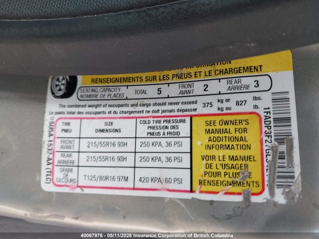 Продажа на аукционе авто 2016 Ford Focus, vin: 1FADP3F27GL342146, номер лота: 40067976