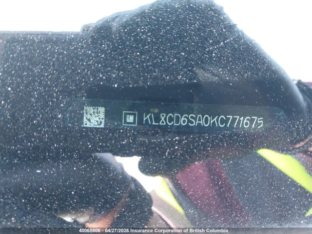 2019 Chevrolet Spark 1lt მანქანა იყიდება აუქციონზე, vin: KL8CD6SA0KC771675, აუქციონის ნომერი: 40065606