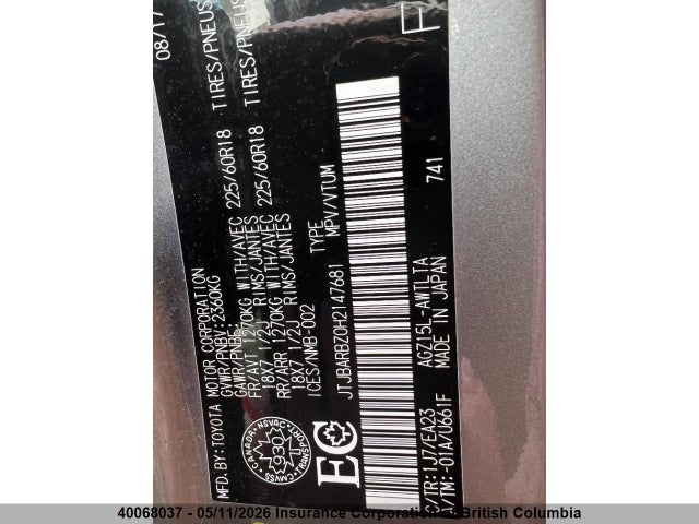 Aukcja sprzedaży 2017 Lexus Nx 200t/base/f Sport, vin: JTJBARBZ0H2147681, numer aukcji: 40068037