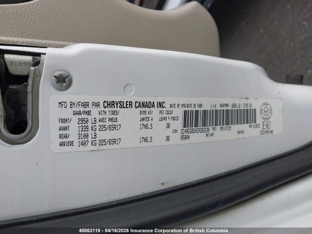 2C4RDGBGXER282238 Dodge Grand Caravan Se