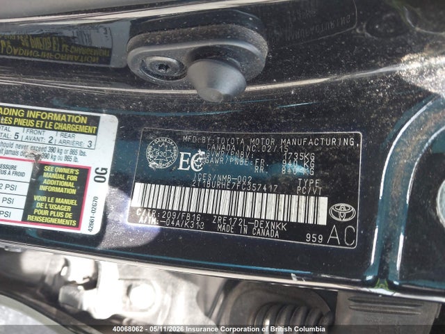Продажа на аукционе авто 2015 Toyota Corolla L/le/le Pls/prm/s/s Pls, vin: 2T1BURHE7FC357417, номер лота: 40068062