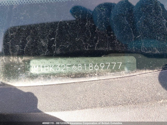 2008 Mazda 3 I მანქანა იყიდება აუქციონზე, vin: JM1BK32F681869777, აუქციონის ნომერი: 40068115