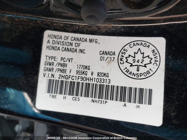 2HGFC1F90HH103313 Honda Civic