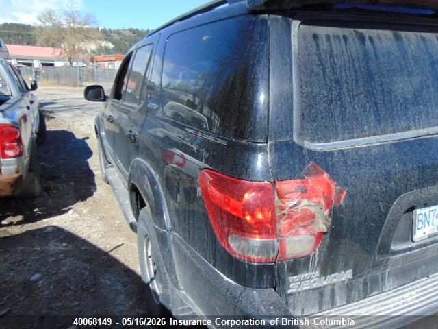 40068149 :رقم المزاد ، 5TDBT48A05S237757 vin ، 2005 Toyota Sequoia Limited مزاد بيع
