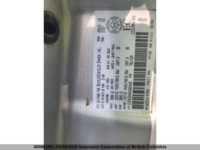 2004 Dodge Dakota Sport მანქანა იყიდება აუქციონზე, vin: 1D7HG32N04S666428, აუქციონის ნომერი: 40068199