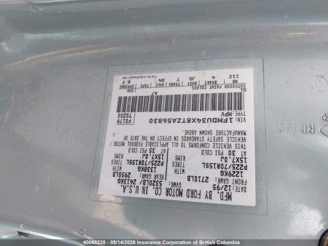 Aukcja sprzedaży 1996 Ford Explorer, vin: 1FMDU34X8TZA56830, numer aukcji: 40068235