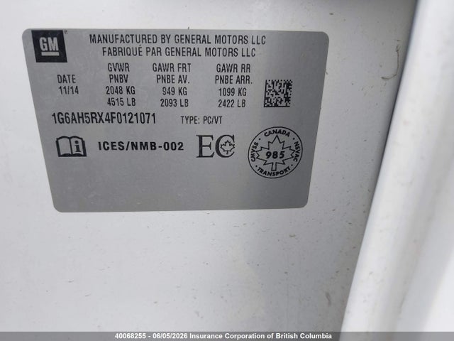 Cadillac ATS 2015 1G6AH5RX4F0121071 Image 19