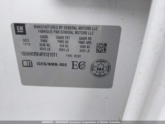 Cadillac ATS 2015 1G6AH5RX4F0121071 Image 9
