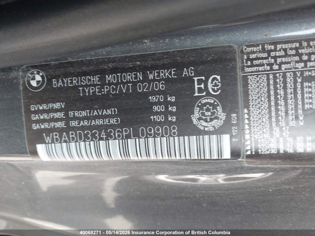 Aukcja sprzedaży 2006 Bmw 325ci, vin: WBABD33436PL09908, numer aukcji: 40068271