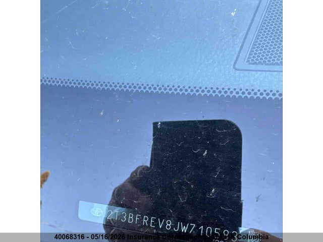 40068316 :رقم المزاد ، 2T3BFREV8JW710583 vin ، 2018 Toyota Rav4 مزاد بيع