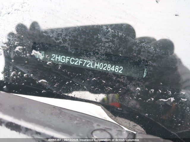 40068357 :رقم المزاد ، 2HGFC2F72LH028482 vin ، 2020 Honda Civic مزاد بيع