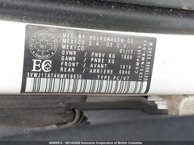 3VWJ17AT4HM618530 Volkswagen Beetle Se/sel