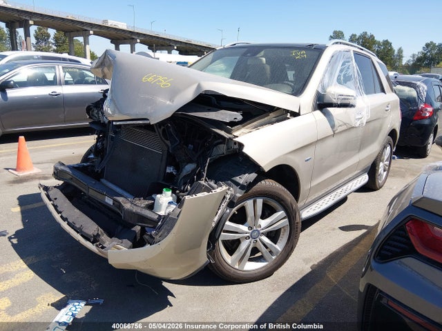 40066756 :رقم المزاد ، 4JGDA5HB6CA023973 vin ، 2012 Mercedes-benz Ml 350 4matic مزاد بيع