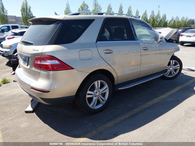 40066756 :رقم المزاد ، 4JGDA5HB6CA023973 vin ، 2012 Mercedes-benz Ml 350 4matic مزاد بيع