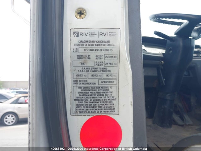 40068392 :رقم المزاد ، 1GDT8F4316F420915 vin ، 2006 Gmc T-series F8b064 مزاد بيع