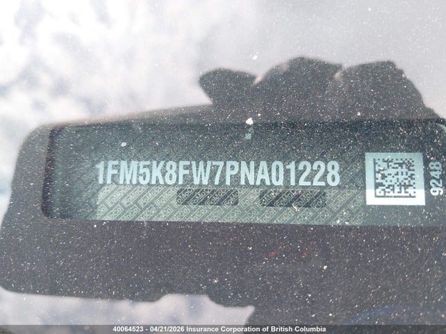 1FM5K8FW7PNA01228 Ford Explorer Limited
