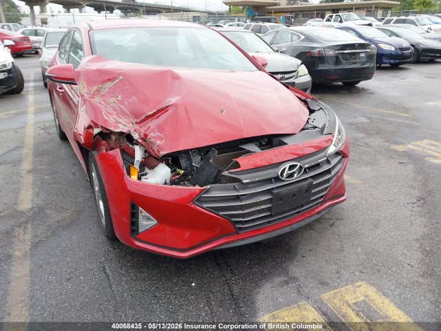 2019 Hyundai Elantra Sel/value/limited მანქანა იყიდება აუქციონზე, vin: KMHD84LF3KU864680, აუქციონის ნომერი: 40068435