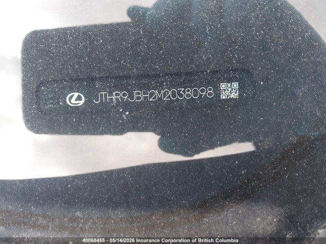 JTHR9JBH2M2038098 Lexus UX 250H