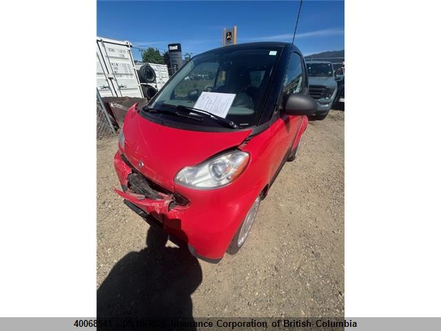 40068541 :رقم المزاد ، WMEEJ3BA3AK384227 vin ، 2010 Smart Fortwo Pure/passion مزاد بيع